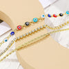 Angel Eyes Pendant Layered Necklace, Model: N2210-5 3 Layer Colorful Eyes