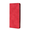 For Asus Zenfone 8 Skin Feel Magnetic Flip Leather Phone Case(Red)