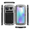 For iPhone 11 Pro Shockproof Waterproof Dust-proof Metal + Silicone Protective Case with Holder(Silver)