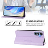 For Samsung Galaxy A15 5G / 4G RC01 Dual-Folded Magnetic Suction RFID Leather Phone Case(Light Purple)