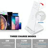 10W 3 in 1 QC 3.0  Vertical Multi-function Wireless Charger with Stand Function, Suitable for Mobile Phones / Apple Watch / AirPods (White)