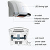 Interhasa  220V 1800W Hot and Cold Switching Electric Hand Dryer,Model: A1002 Silver,CN Plug