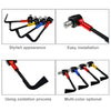 2 PCS Universal 22mm Shockproof Protection Rod CNC Horn Shape Handbrake Motorcycle Modification Accessories(Blue)