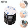 72 PCS 50x1.5mm Round EVA Foam Double-sided Adhesive Strong High-viscosity Sponge Sticker(Black)