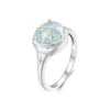 S925 Sterling Silver Platinum Plated Clear Dreamy Ice Zircon Ring(No.8)