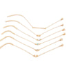 6 PCS/Set Punk Butterfly Eye Star Moon Leaves Crystal Gem Shiny Gold Multilayer Chain Bracelet(Gold)