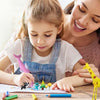 Children 3D Printing Pen Low Temperature Intelligent Screen Display Voice Drawing Pen, Style:, Color: 3 Colors (Blue)