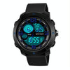 SANDA 762 Watch Men Watch Students Men Watch Fashion Trend Youth Waterproof Night light Sports Men(Blue)