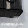 Mesh Toiletry Bag Basket Drainable Bath Bag Foldable Large Open Tote Bag Long Black