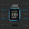 SKMEI 1858 Square Waterproof Digital Dual Display LED Luminous Watch(Blue)