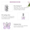 S925 Sterling Silver Glazed Butterfly Pendant DIY Bracelet Necklace Accessories