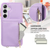 For Samsung Galaxy S24+ 5G Crossbody Lanyard Zipper Wallet Leather Phone Case(Purple)