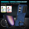 For Samsung Galaxy S25+ 5G Sliding Camshield MagSafe Holder TPU Hybrid PC Phone Case(Royal Blue)