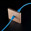CAT.6 Shielded Pass-through Network Module, Single Port Panel + Shielded Pass-through (Gold)