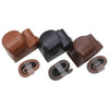 Full Body Camera PU Leather Case Bag for Sony ZV-E10(Coffee)