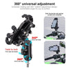 MOTOSLG Crab Motorcycle Phone Clamp Bracket M10 Ballhead Mount with Anti-theft Lock(Black)
