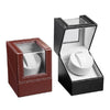 Leather Single Watch Box Electric Motor Watch Shaker Automatic Watch Shaker US Plug(Black)