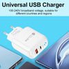 PD04 Type-C + USB Mobile Phone Charger with Type-C to 8 Pin Cable, EU Plug(White)