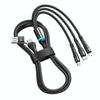 ENKAY 6-in-1 5A USB + Type-C to Type-C / 8 Pin / Micro USB Multifunction Fast Charging Cable, Cable Length:1.3m(Black)
