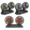 F410 24V Car Dual-head Folding Electric Cooling Fan with Temporary Temporary Parking Card