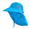 1039 Summer Children Fisherman Hat Large Brim Shawl Sun Hat(Blue)