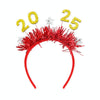 2025 Digital Christmas Party Decoration Headband Mall Bar New Year Eve Event Headdress(Gold)