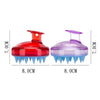 Silicone Head Scalp Massage Brush Hair Washing Scalp Cleanse Comb (Black purple)