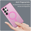 For Samsung Galaxy S25 Ultra MagSafe Frosted Translucent TPU + PC Full Coverage Phone Case(Pink)