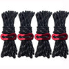 4m x 4 Rolls Outdoor Camping Tent Canopy Wind Rope Luminous Multi-Function Wind Rope Buckle Tent Fixed Rope(Figure 8 Buckle-Black)