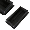 ABS Table Rectangle Wire Hole Cover Outlet Port With Brush PC Desk Cable Organizer, Size: 80x80mm Black