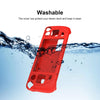 For Steam Deck Game Controller Soft Silicone Protective Cover Case With 4pcs Key Cap(Red)