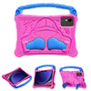 For Samsung Galaxy Tab S9 Boxing Series Kickstand EVA Shockproof Tablet Case with Shoulder Strap(Rose Red Blue)