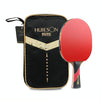 HUIESON HS-LX Six Star 5-Layer Chicken Wing Tip + 2 Layer Carbon Double Side Continuous Table Tennis Single Racket(Pen Hold Grip Racket)