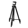 130cm 4-Section Folding Aluminum Alloy Tripod Mount with Three-Dimensional Head(Black)