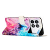 For Redmi K70 Pro / K70 Painted Marble Pattern Leather Phone Case(Pink Purple)