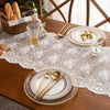 Romantic Lace Embroidered Table Runner Wedding Decoration, Size: 40x160cm(Beige)