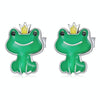 S925 Sterling Silver Little Frog Ear Stud Women Earrings
