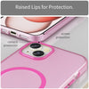 For iPhone 15 Plus MagSafe Frosted Translucent TPU + PC Full Coverage Phone Case(Pink)