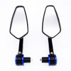 Motorcycle Handle All Aluminum Cherry Rearview Mirror(Black)