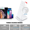10W 3 in 1 QC 3.0  Vertical Multi-function Wireless Charger with Stand Function, Suitable for Mobile Phones / Apple Watch / AirPods (Black)