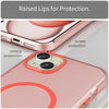 For iPhone 15 Plus MagSafe Frosted Translucent TPU + PC Full Coverage Phone Case(Red)