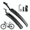 WEST BIKING Mountain Bike Retractable Folding Mudguards(Black)