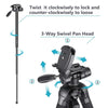 JMARY KP2264 Portable Detachable Tripod Mobile Phone SLR Camera Aluminium Alloy Stand(Black)