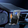 C9 Car Wireless Charger Phone Holder Infrared Auto-Clamping Metal Phone Mount Car Charger(Gray)