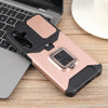 For Samsung Galaxy A16 5G / 4G Camera Shield Card Slot PC Hybrid TPU Phone Case(Rose Gold)