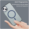 For iPhone 13 MagSafe Frosted Translucent TPU + PC Full Coverage Phone Case(Dark Blue)