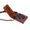Full Body Camera PU Leather Case Bag with Strap for Ricoh GR / GRII / GRIII, Casio ZR1200 / ZR1500/ ZR2000/ ZR3500, ZR3600 / ZR3700 / ZR5500 (Coffee)