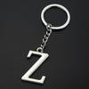 Double-Sided Three-Dimensional Plating Alphabet Keychain, Style: Z