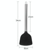 kn605 Stainless Steel Handle Silicone Slice High Temperature Resistance Cooking Slice(Black)