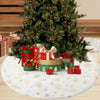 40cm Christmas Tree Skirt Mat Christmas Tree Bottom Foot Carpet Party Decoration(Silver Snowflake)
